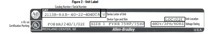 How do I know what the label information on a Centerline 2100 MCC Bucket/Unit is?