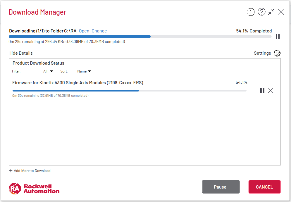 Firmware Supervisor cannot find firmware file