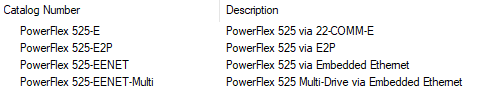 Which AOP (add-on-profile) do I use with a PowerFlex 525?