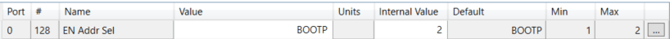 What are the parameters to setup the Ethernet IP Address on a PowerFlex 525?