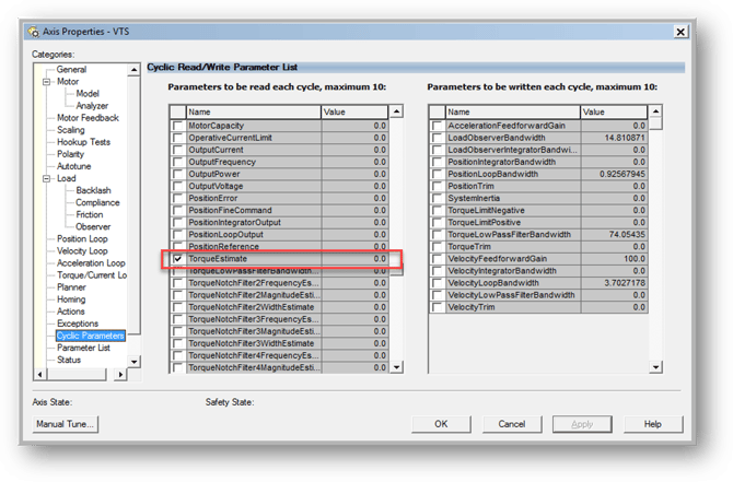 Virtual Torque Sensor (VTS) 