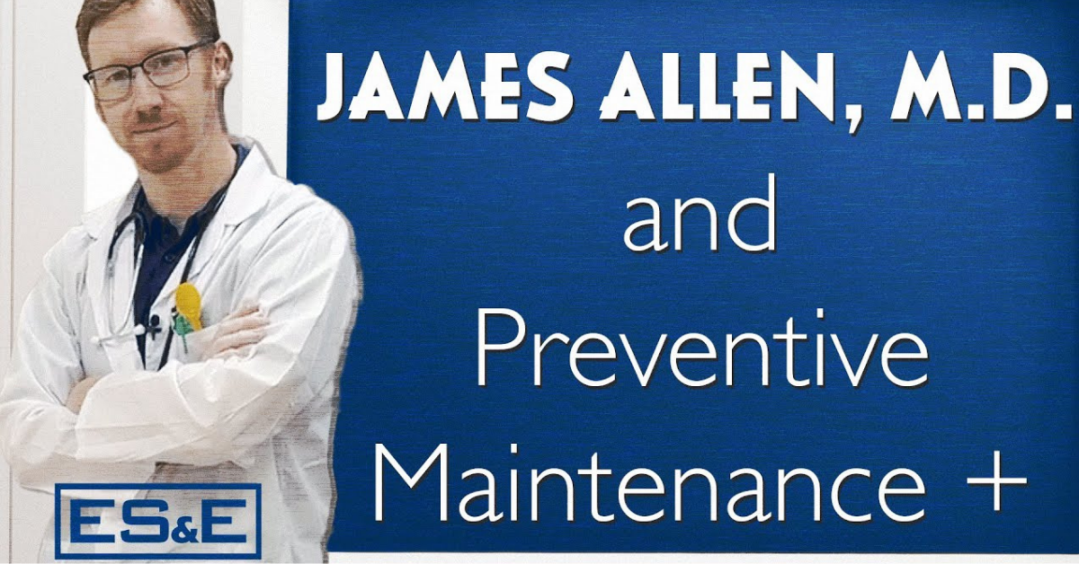 Graphic of a technician representing help with preventive maintenance.